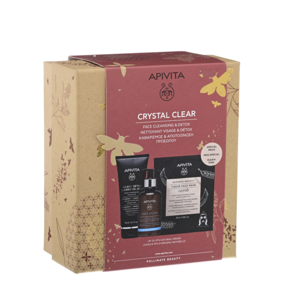 Apivita set black detox+maska +tonik