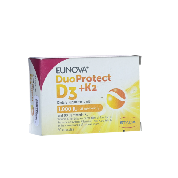 EUNOVA DUO PROTECT D3 1000IU+K2 kapsule a 30