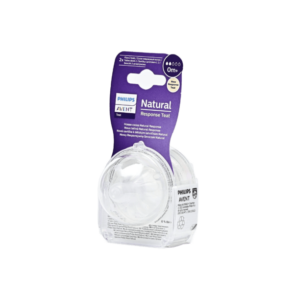 AVENT silikonski sisač response natural 2kapi (0m+) a2