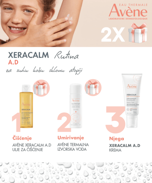 AVENE set xeraclam AD krema za suhu kožu sklonu atopiji